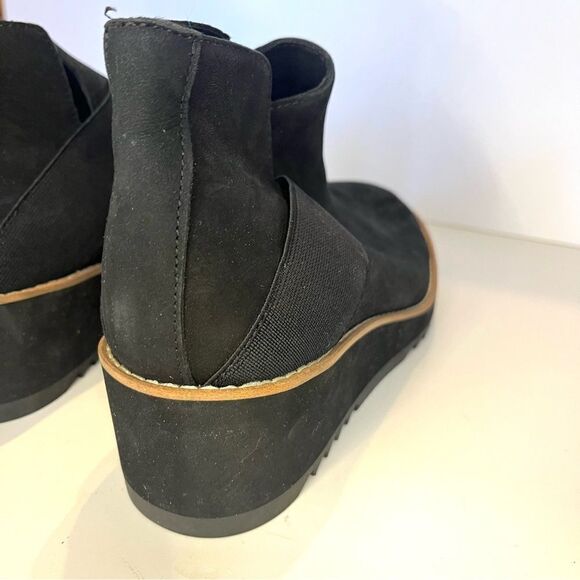 Eileen Fisher Suede Wedge Pull On Ankle Boots in Size 6.5 NWOB - Picture 2 of 8
